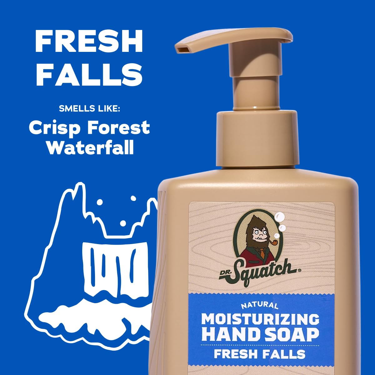 Dr. Squatch Natural Moisturizing Hand Soap, Fresh Falls, 8 fl oz, 3-Pack