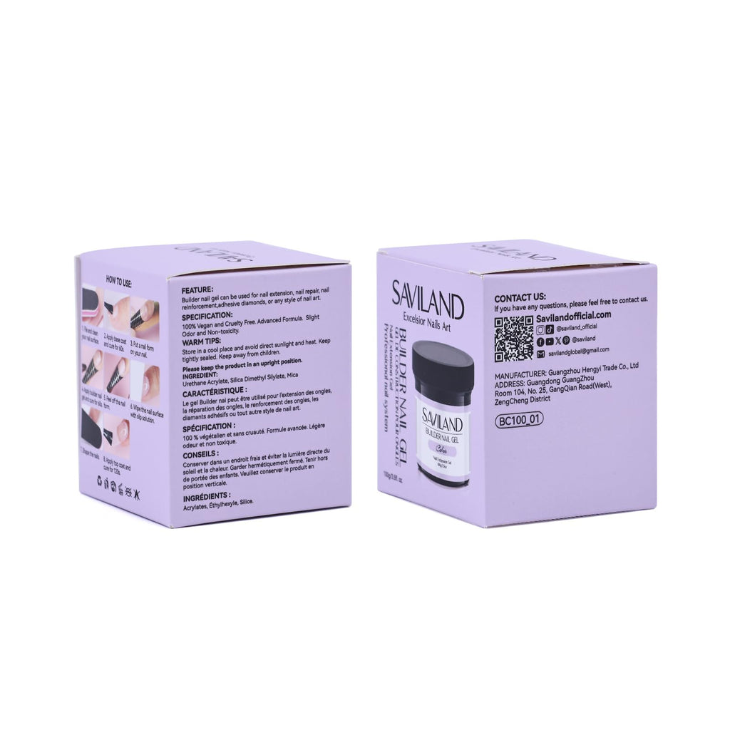 SAVILAND Builder Nail Gel for Nail Extensions and Strengthening, 100 g