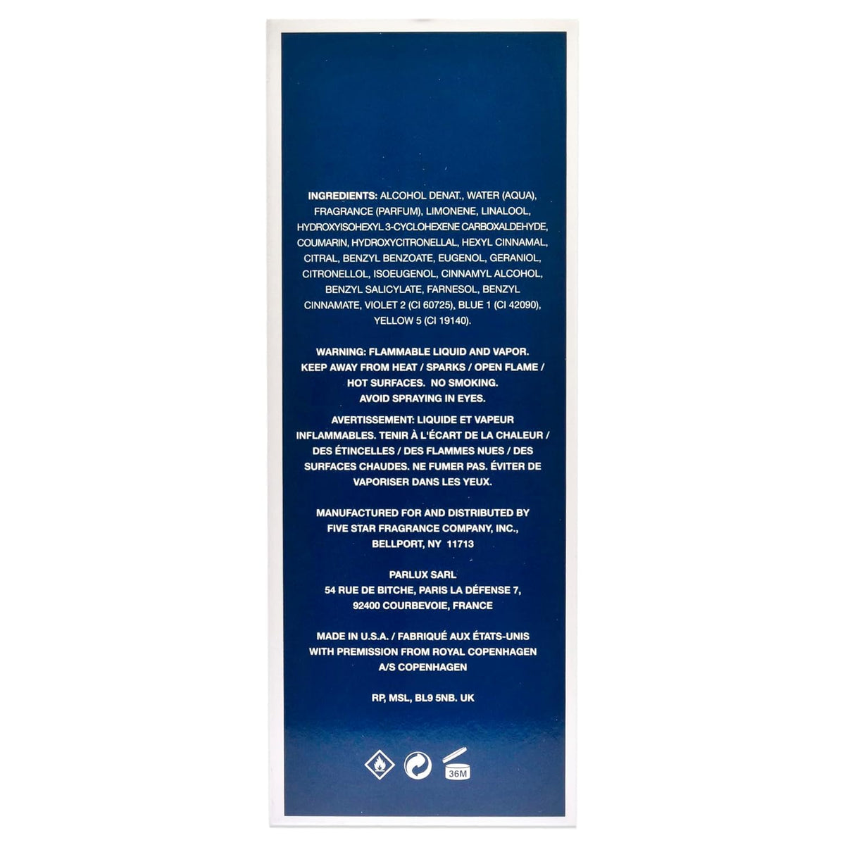 Royal Copenhagen Eau de Cologne Spray for Men