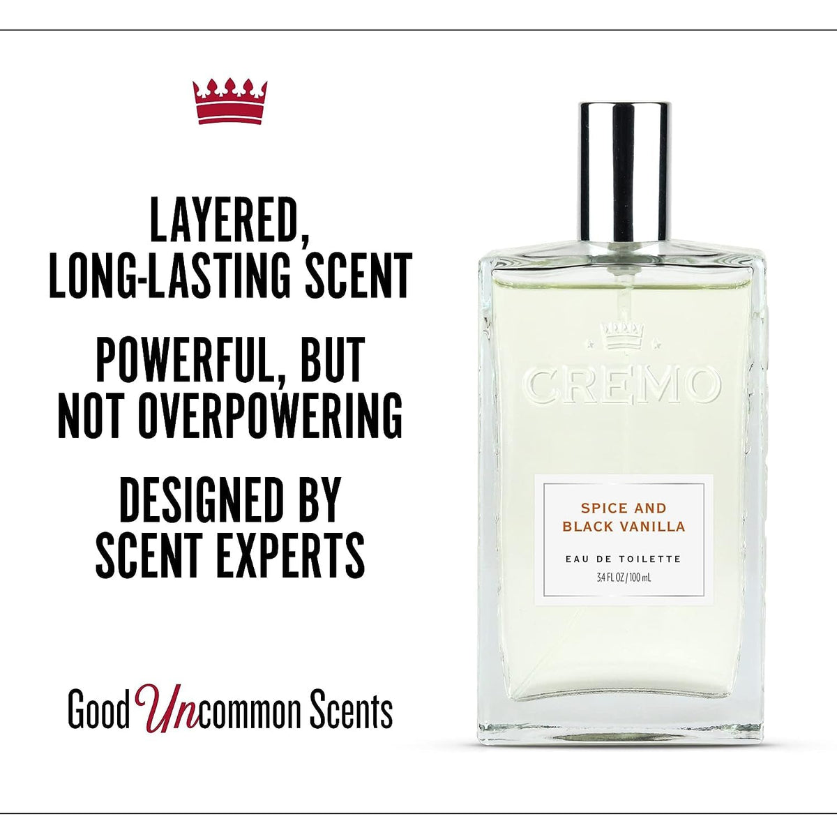 Cremo Men's Cologne Spray - Multi-Layered Fine Fragrance