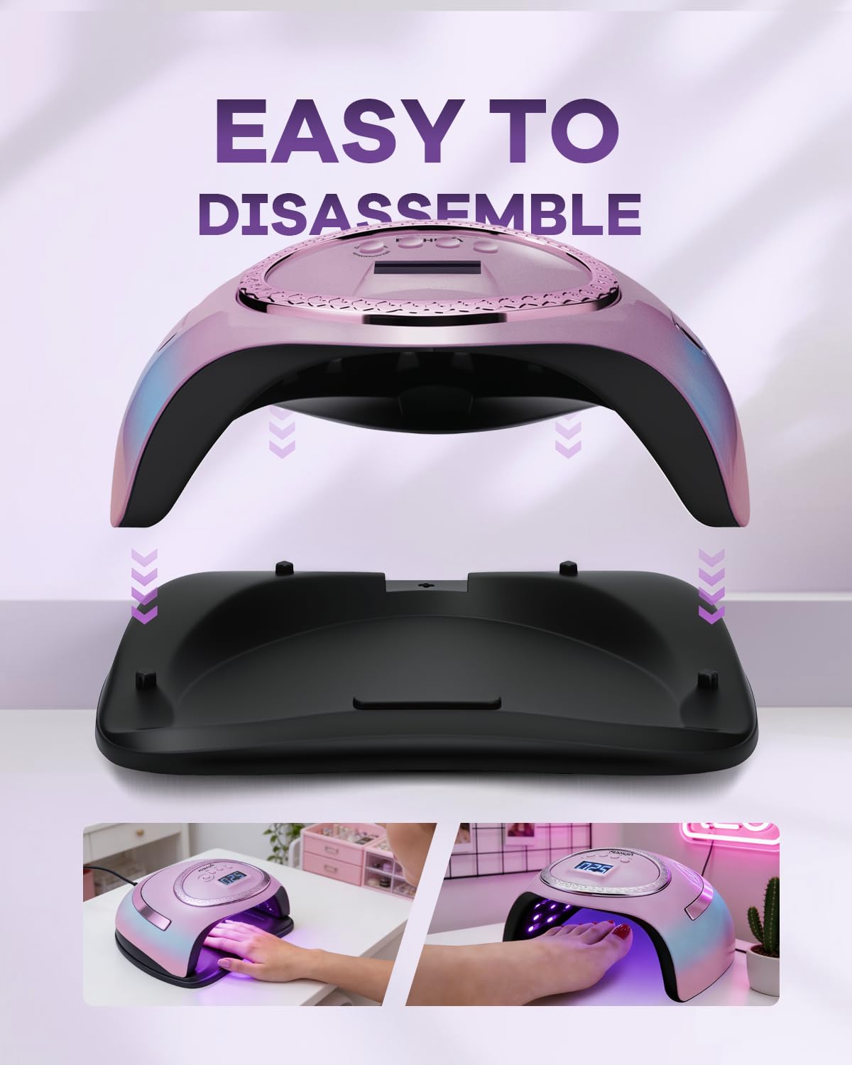 Professional 288W UV LED Nail Lamp for Gel Nails with Auto Sensor