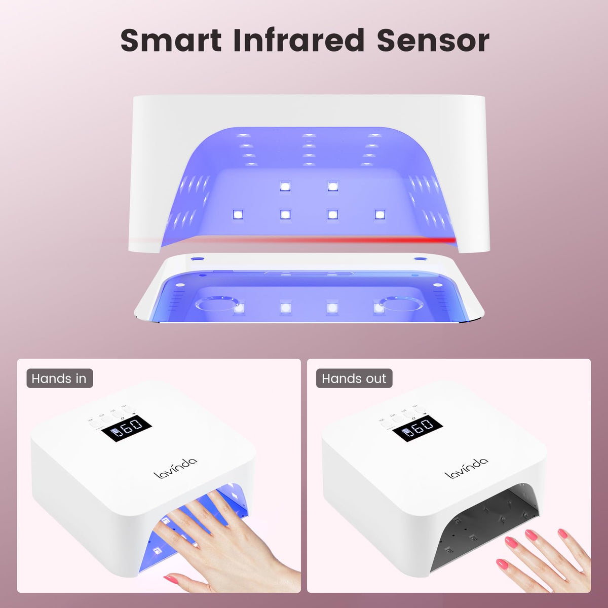 Lavinda Rechargeable UV LED Nail Lamp for Gel Polish