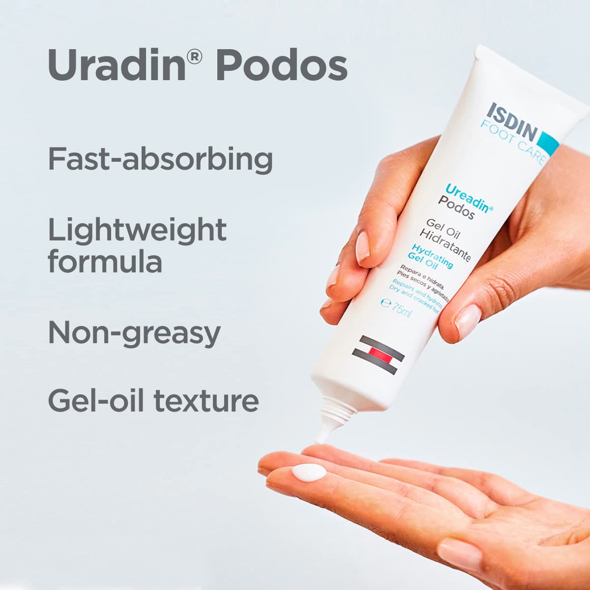 ISDIN Uradin Podos Foot Cream, 10% Urea for Dry, Cracked Feet