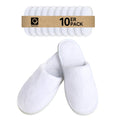 Unisex Guest Slippers, 10 Pairs, Washable and Individually Wrapped