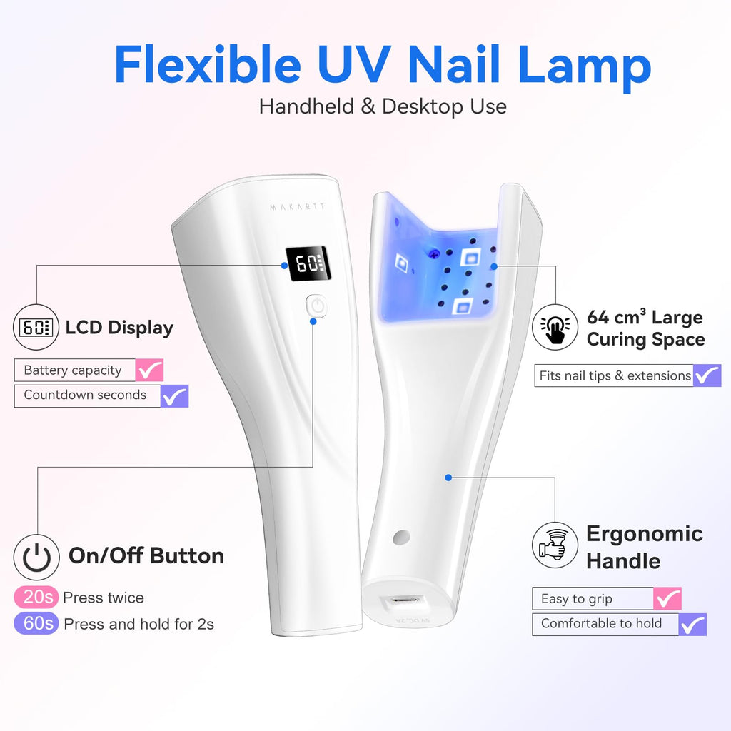 Makartt 3s Flash Cure UV Nail Lamp with Sensor and LCD Display