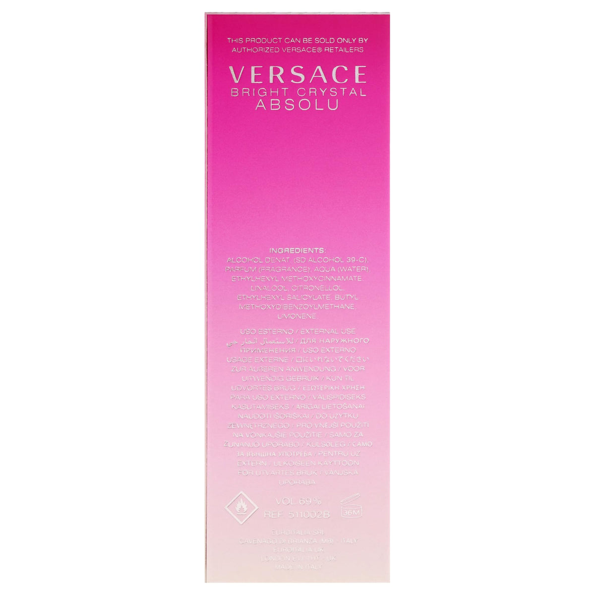 Versace Bright Crystal Absolu Eau de Parfum Travel Spray 0.34 oz