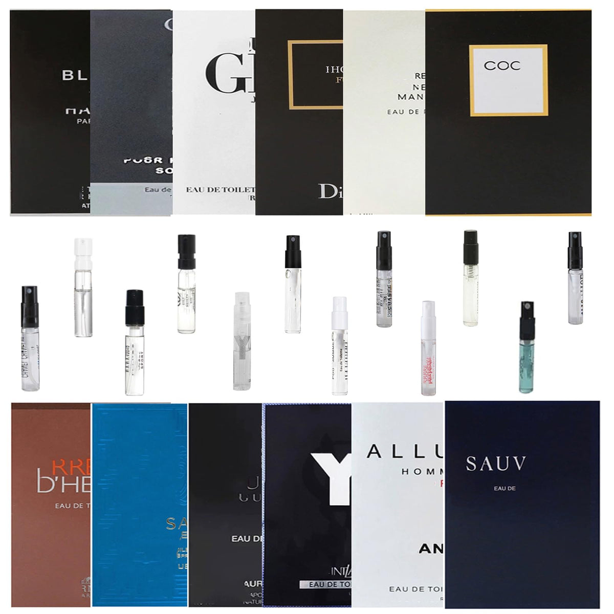 Men’s High-End Designer Cologne Samples Gift Set, 12 Piece