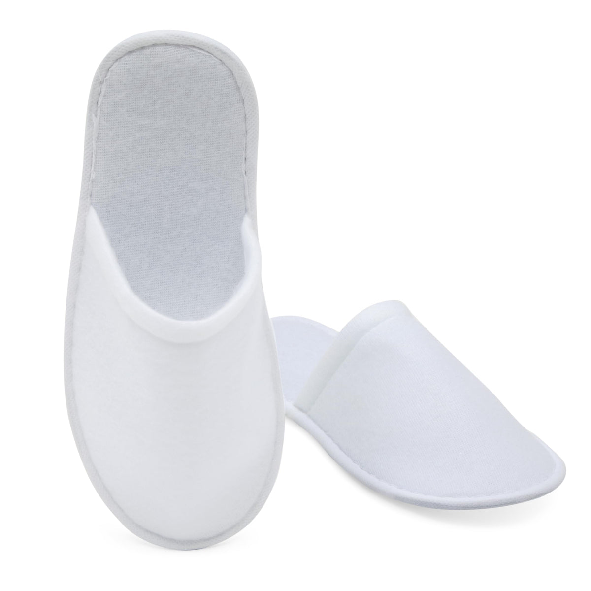 Juvale Disposable Guest Slippers, White, Medium, Pack of 24