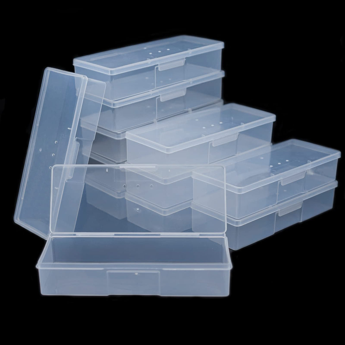 Lokyango Clear Plastic Nail Tool Storage Box