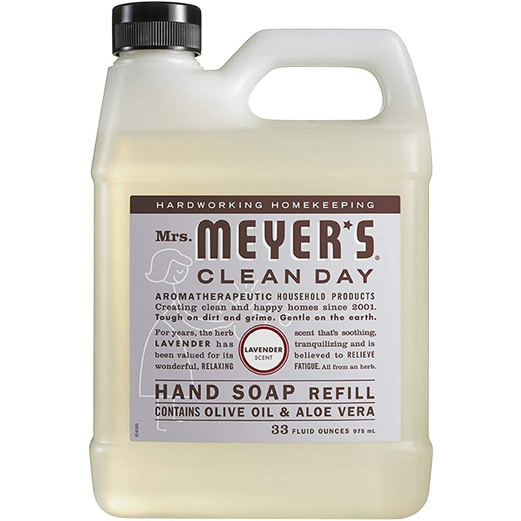 Mrs. Meyer’s Clean Day Liquid Hand Soap Refill, Lavender, 33 fl oz, Pack of 6