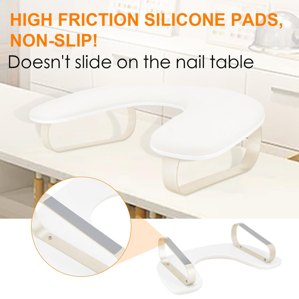 Upgraded U-Shaped Nail Arm Rest Stand with 10° Incline