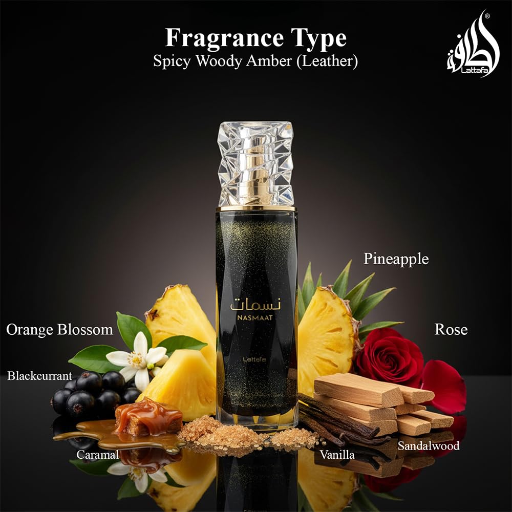 Lattafa Nasmaat Eau de Parfum Fruity Floral Gourmand Woody Fragrance