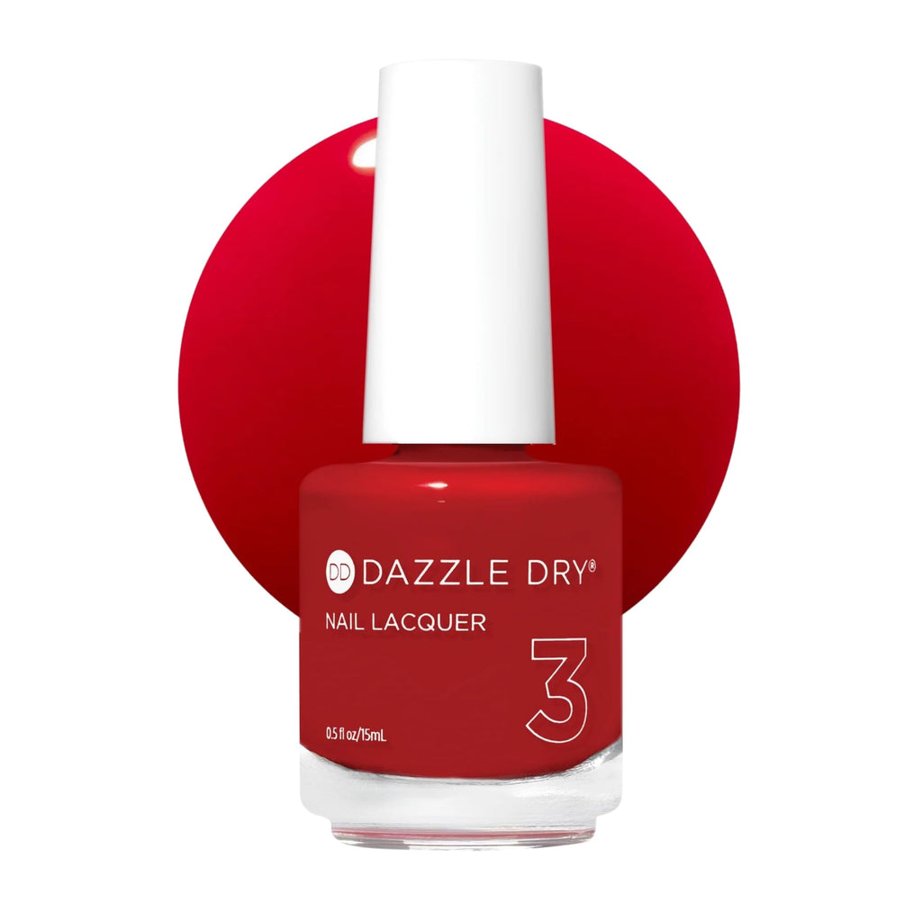 Dazzle Dry Nail Lacquer Step 3 – Lit Bright Red Cream, 0.5 fl oz
