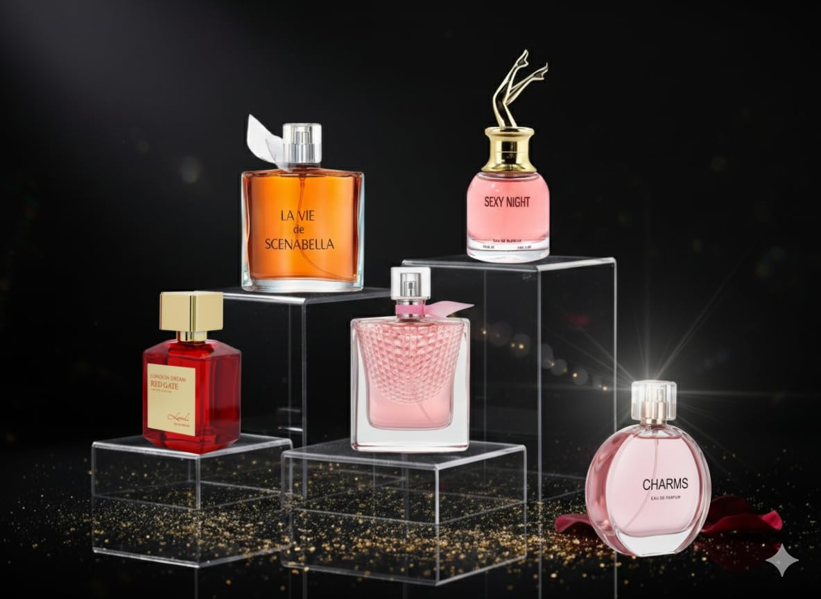 Signature Scent 5-Piece Mini Perfume Gift Set for Women, 30ml Bottles