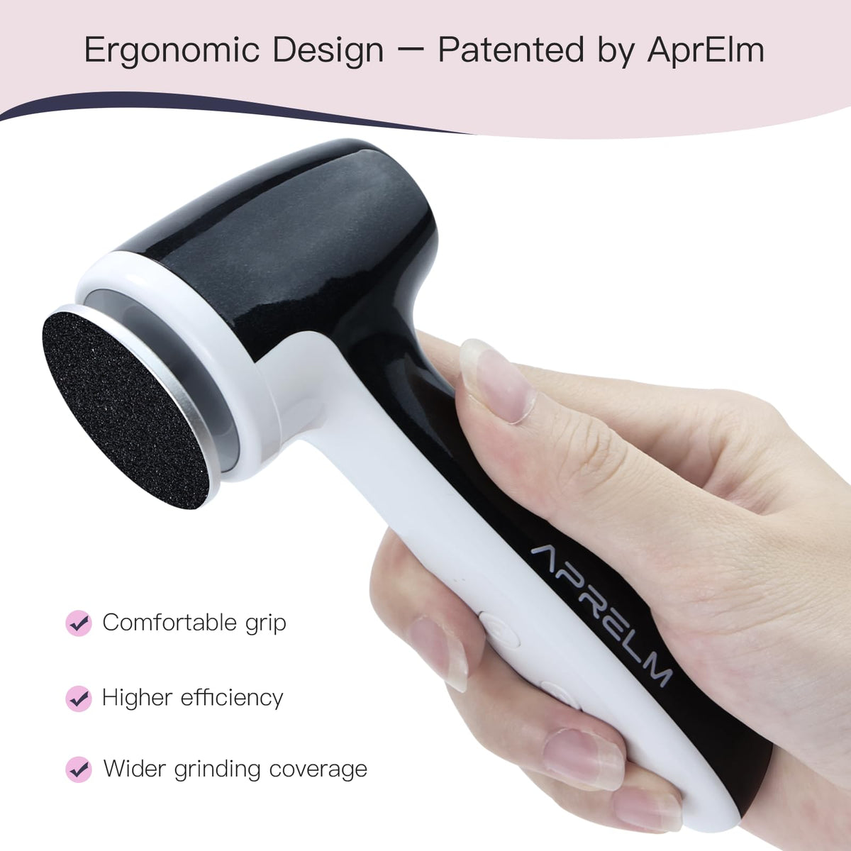 APRELM E7 Rechargeable Electric Foot Callus Remover, 3-Speed Foot File