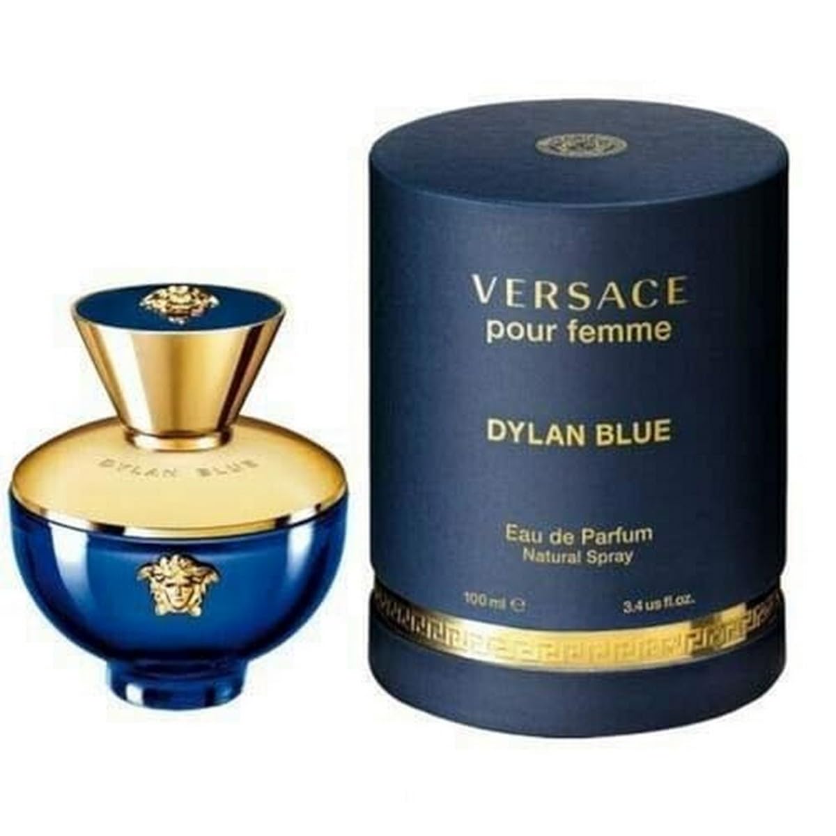 Versace Dylan Blue Pour Femme Eau De Parfum Spray for Women, 3.4 Oz