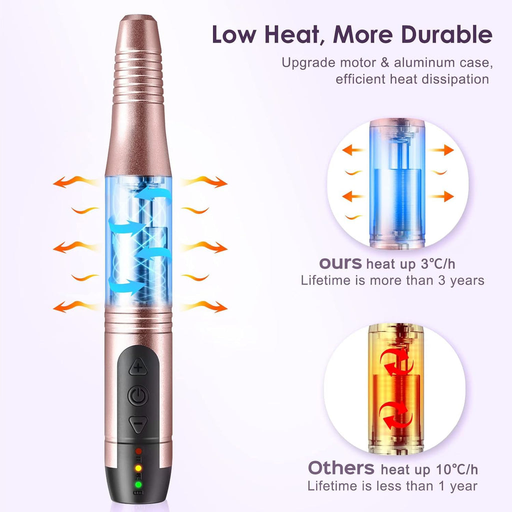 COSLUS C20 Cordless Nail Drill Electric File Kit for Manicure & Pedicure