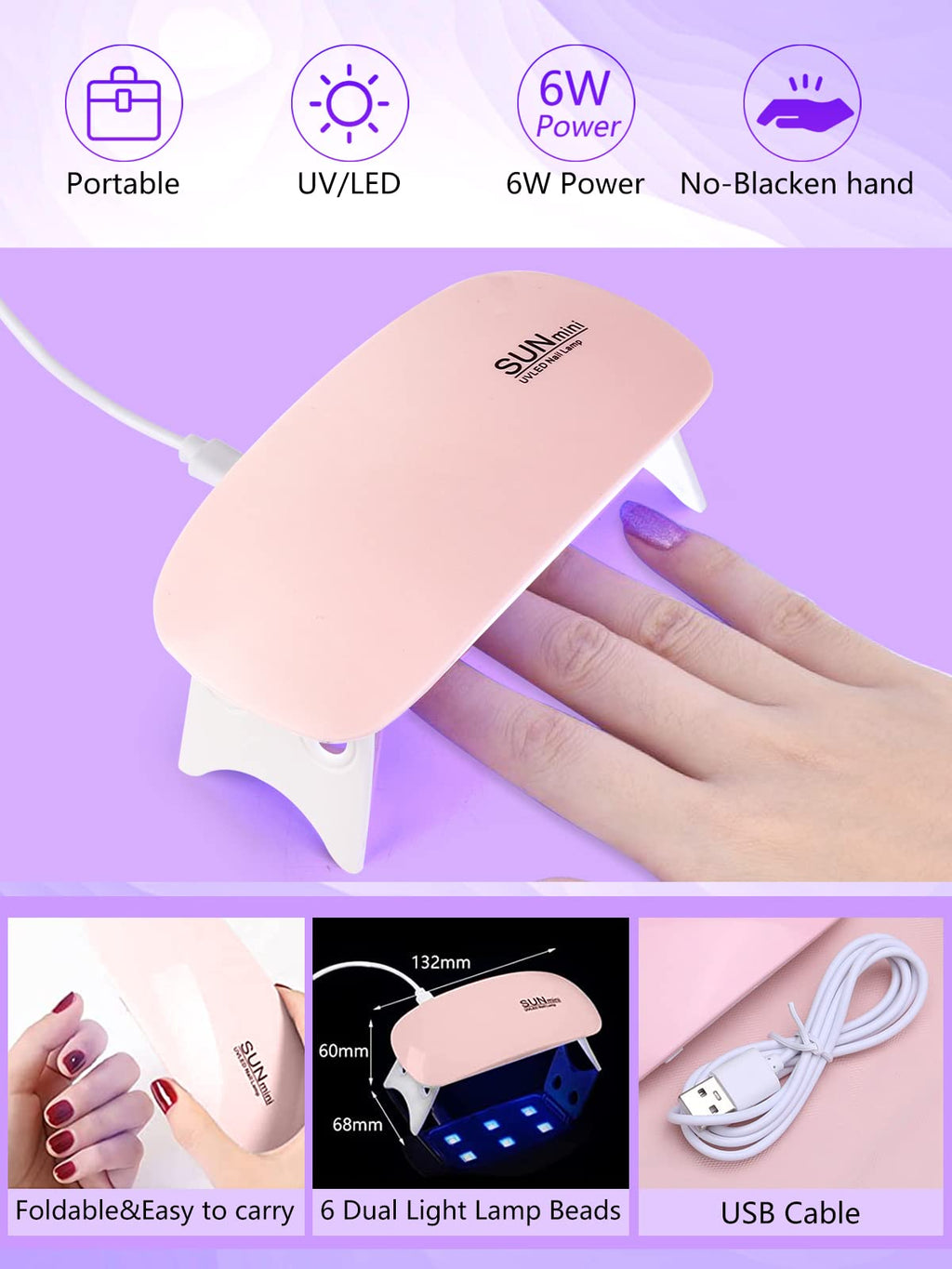 Professional Acrylic Nail Kit for Beginners with UV Lamp and Nail Drill