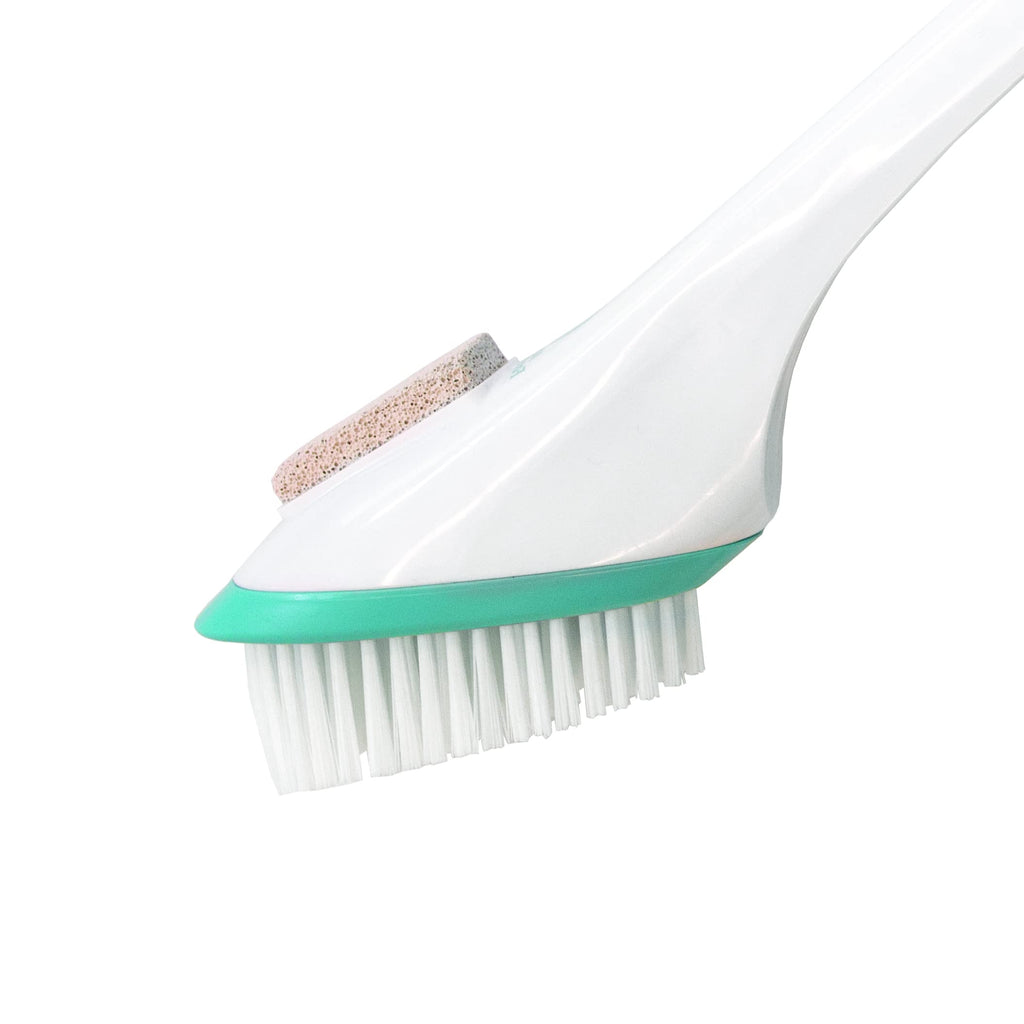 Miracle Foot Brush with Long Handle, Pumice Stone and Shower Grip