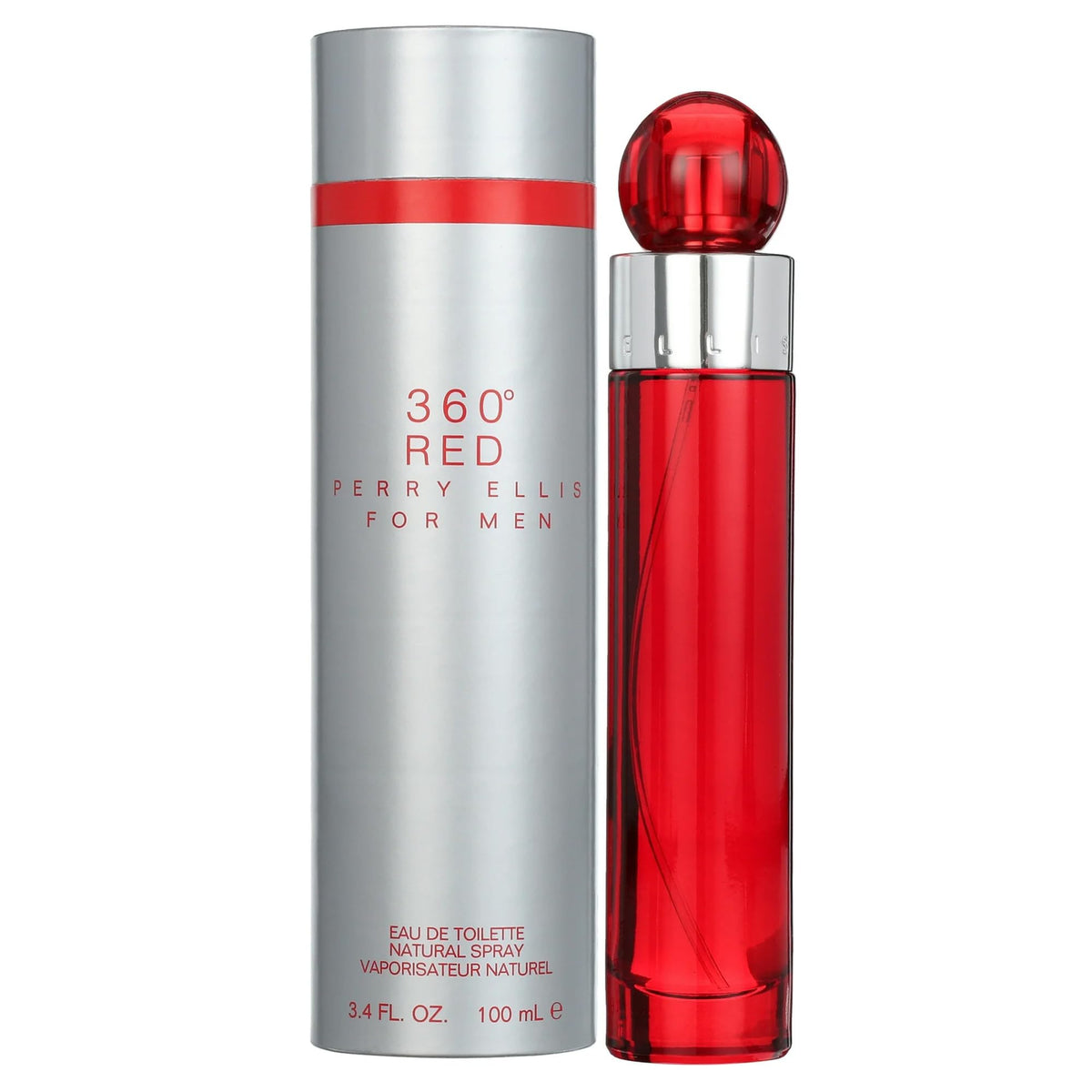 Perry Ellis 360 Red Eau de Toilette Spray for Men, 3.4 fl oz