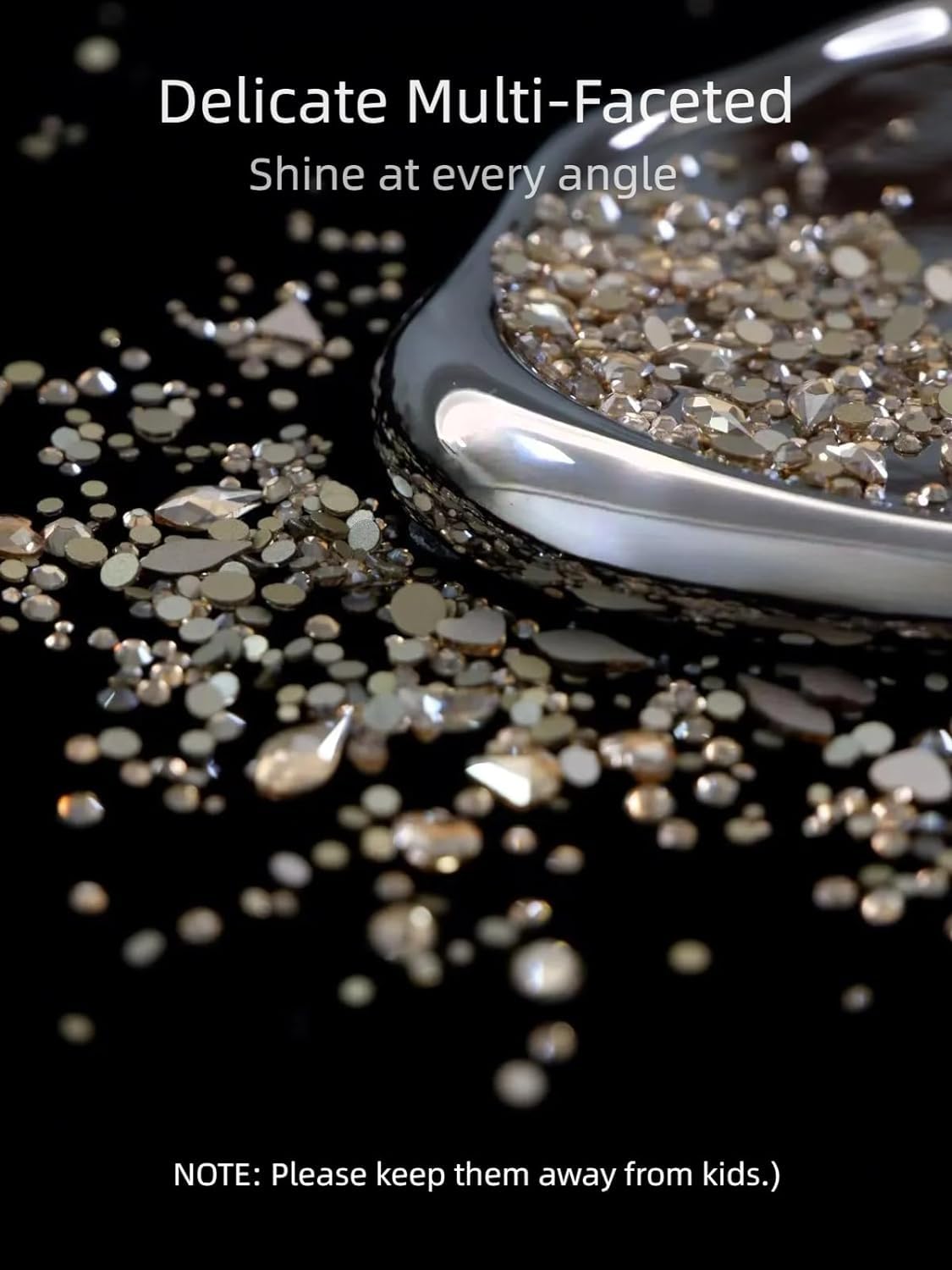 AMLAVIFISH Flatback Nail Art Rhinestones Kit