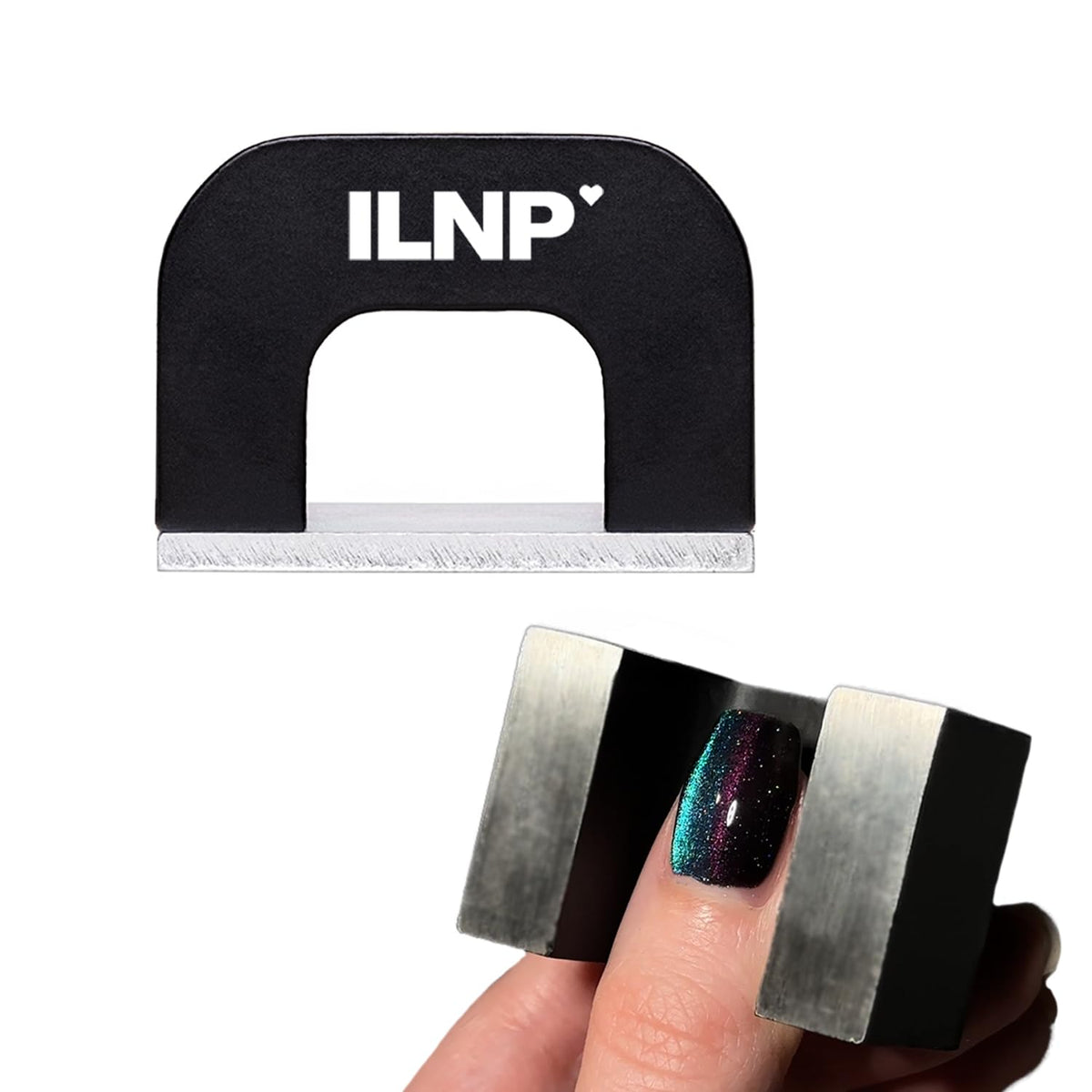 ILNP Black U Magnet Nail Art Tool for Velvet and Aura Effects