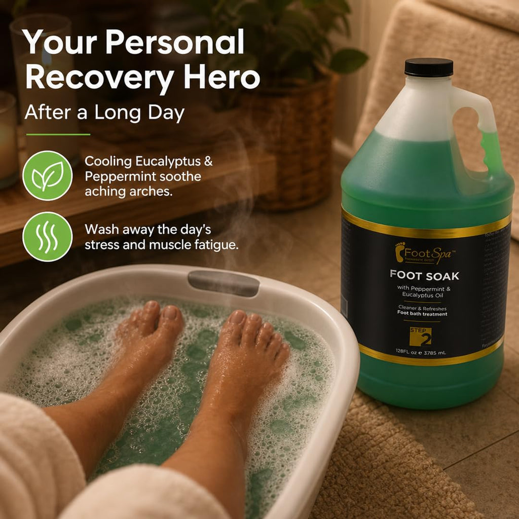 Foot Spa Foot Soak with Eucalyptus and Peppermint Oil, 128 Oz Gallon