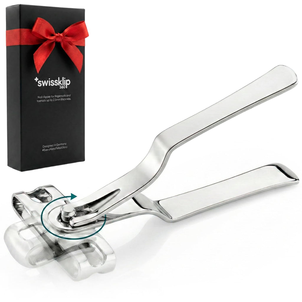 Swissker Professional Stainless Steel Nail Clippers with Rotating Head