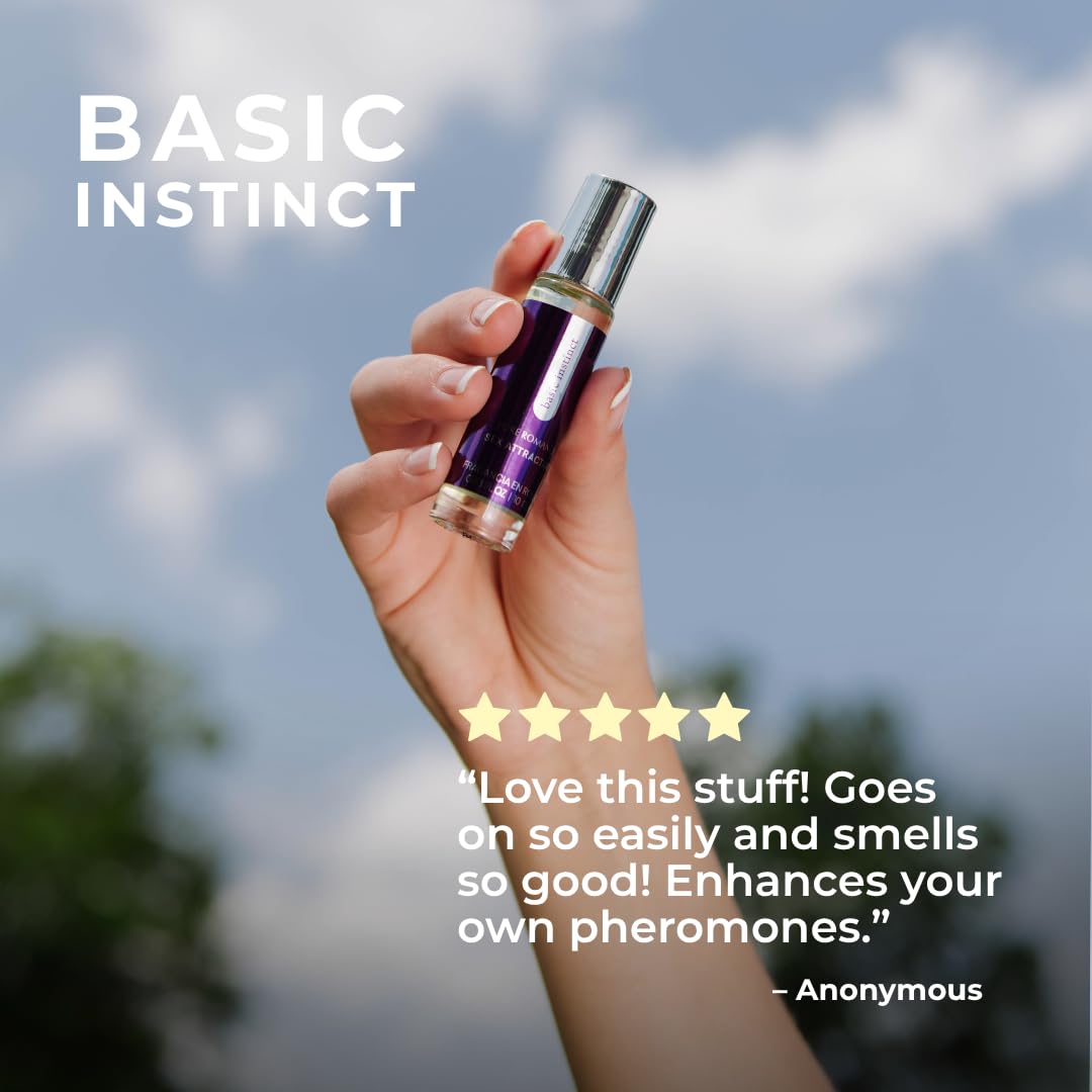 Pure Romance Basic Instinct Pheromone Roll-On Perfume, 0.35 fl oz