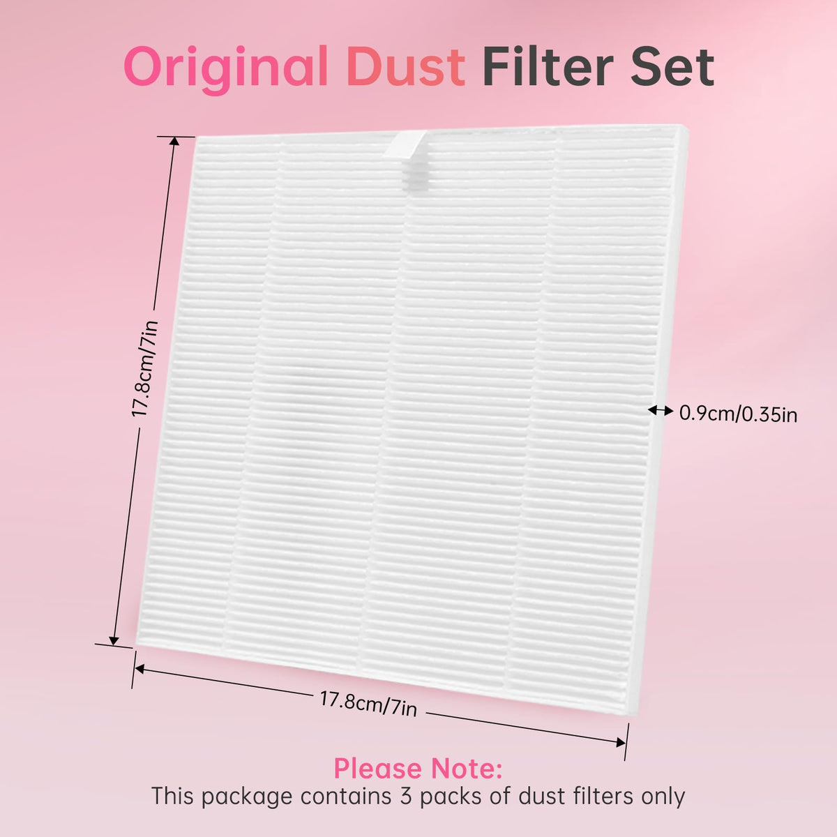 CHRISTINE SHELLY X10 Nail Dust Collector Replacement Filters, 3-Pack