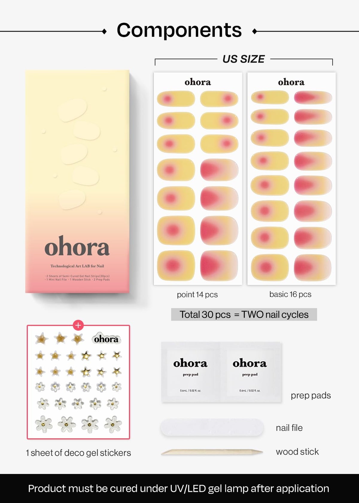 ohora Semi Cured Gel Nail Strips – Easy-Apply Salon-Quality Nail Wraps