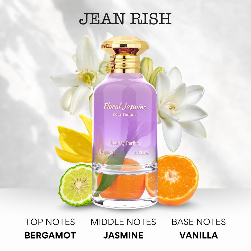 Jean Rish Floral Jasmine Eau de Parfum for Women, Made in USA