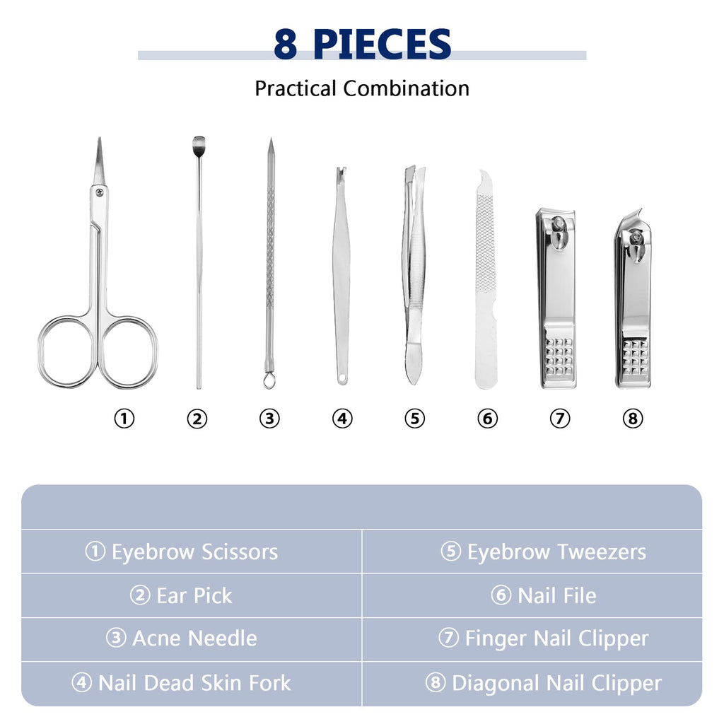 Hanaive 48-Piece Manicure and Pedicure Grooming Kit with Travel Case