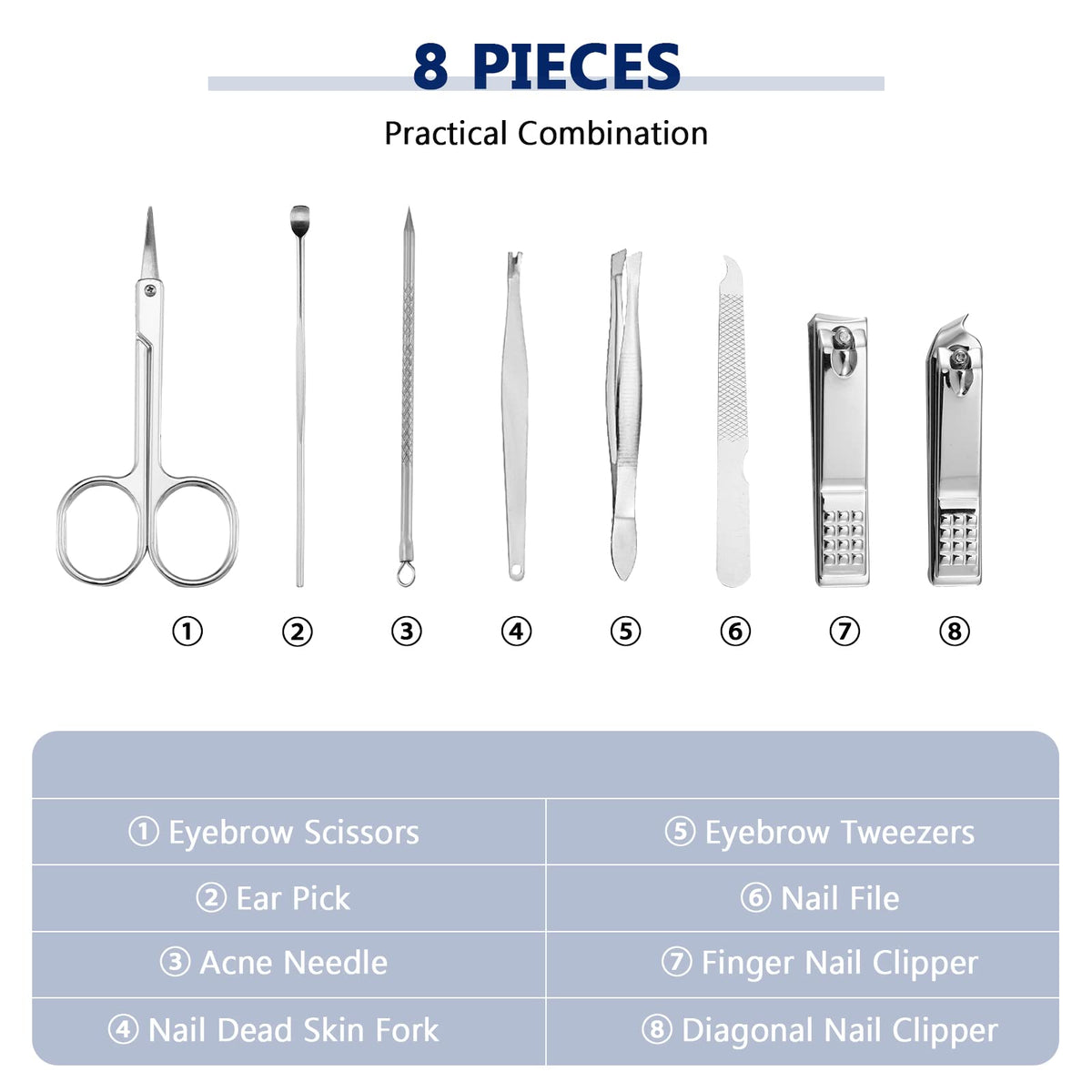 Hanaive 48-Piece Manicure and Pedicure Grooming Kit with Travel Case