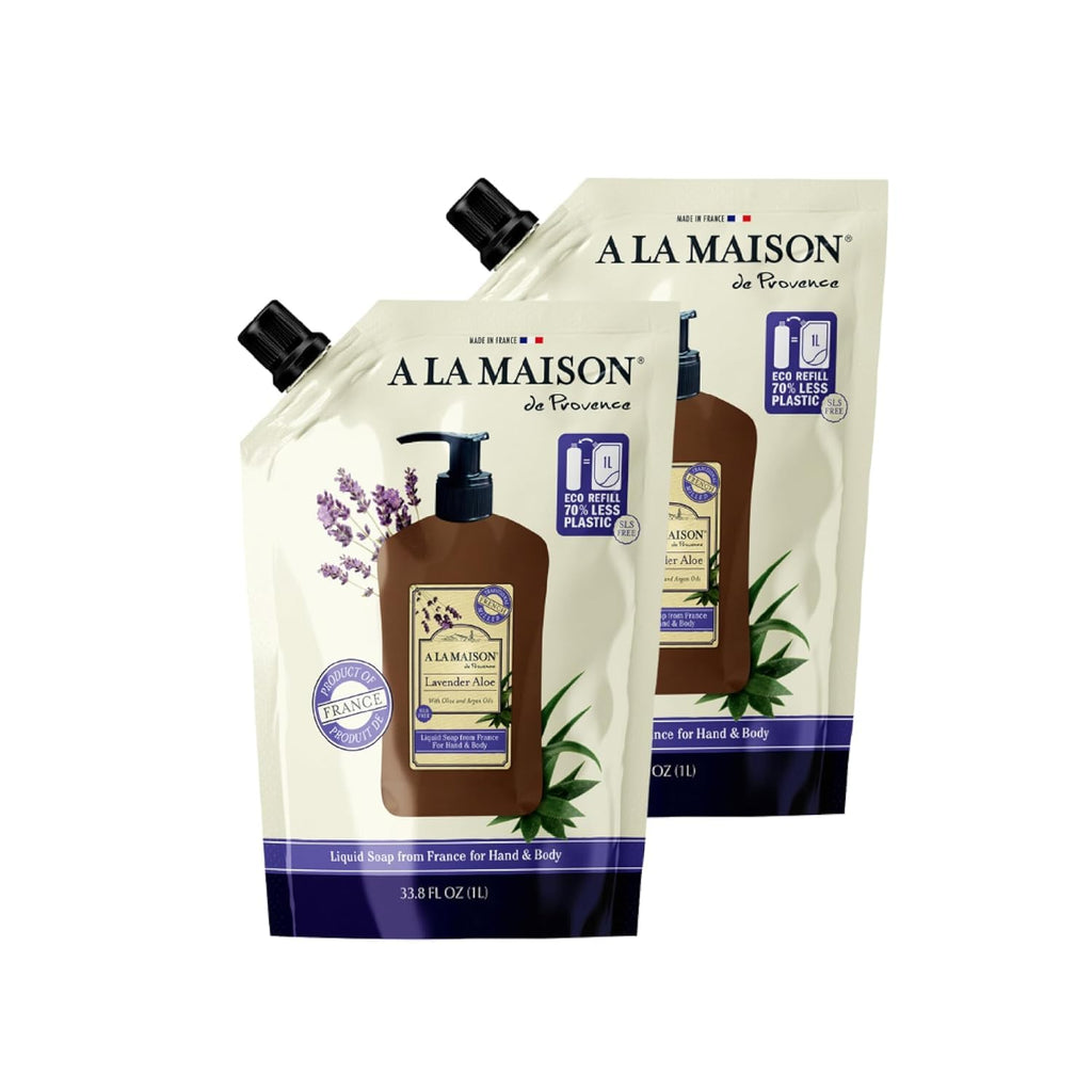 A LA MAISON French Liquid Hand Soap Refill with Essential Oils, Lavender Aloe