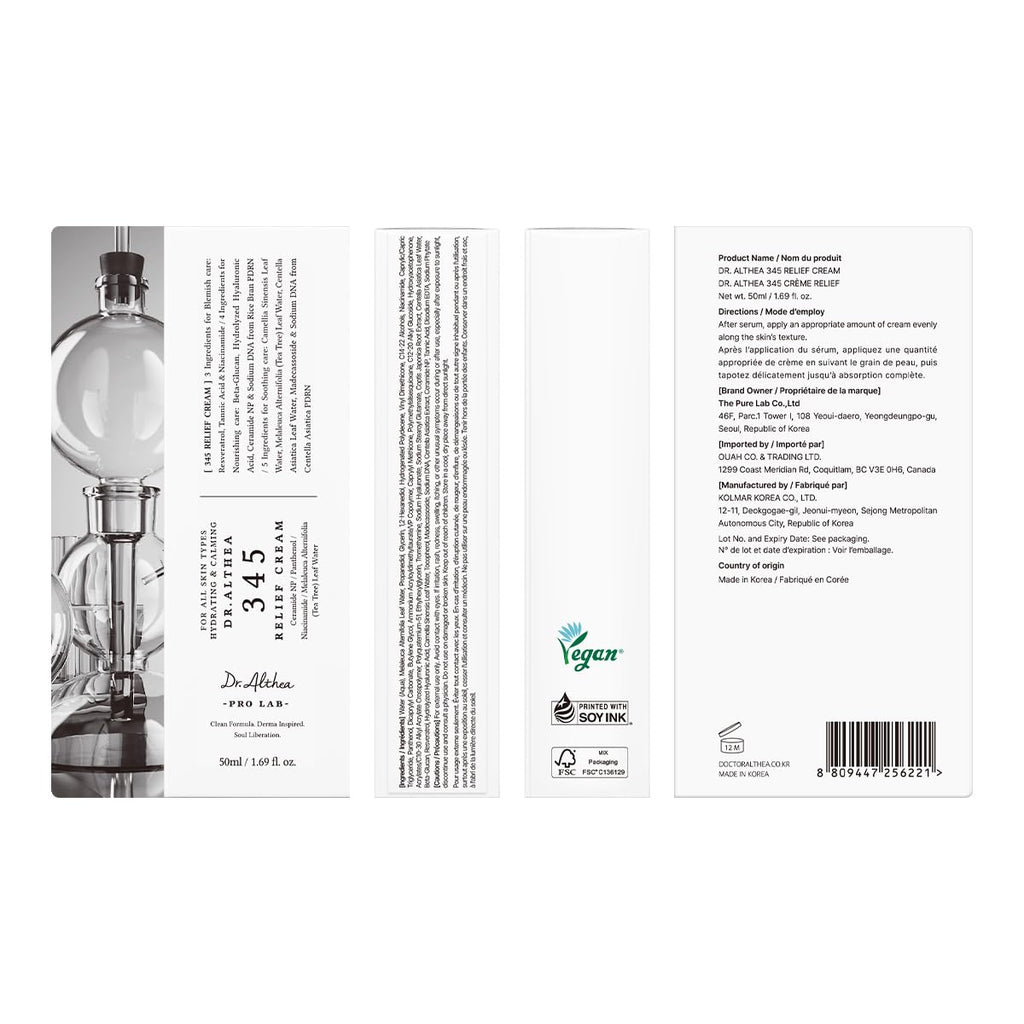 Dr.Althea 345 Relief Cream Korean Skincare Moisturizer