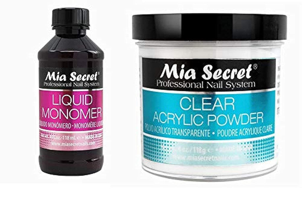 MIA SECRET Liquid Monomer and Clear Acrylic Powder Nail Art System