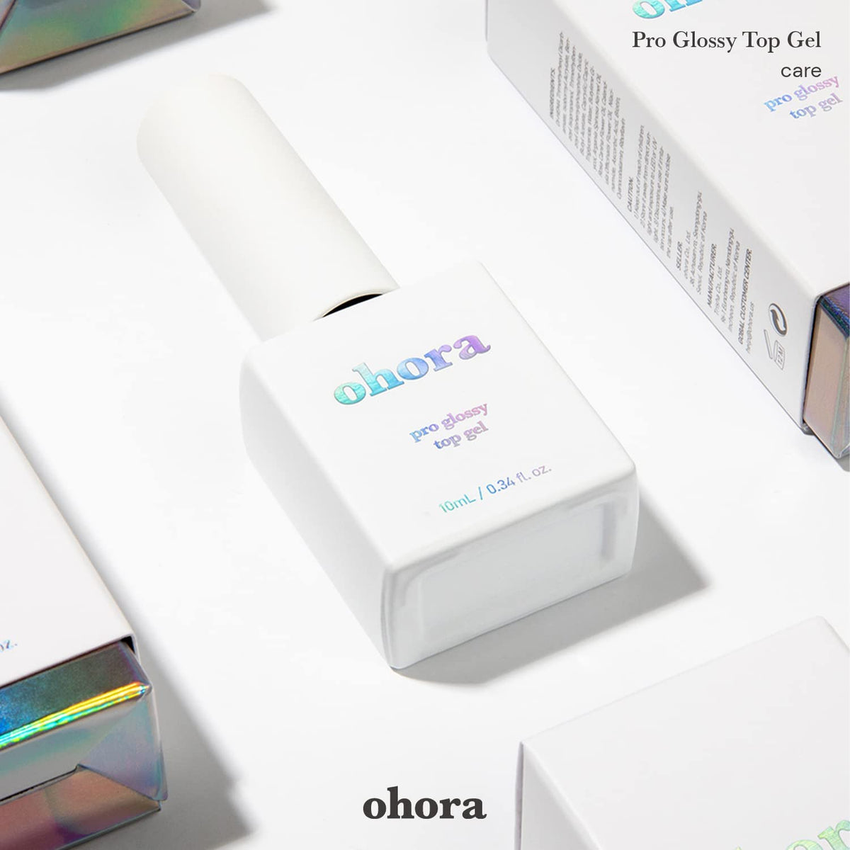ohora Pro Glossy Top Gel Semi-Cured Gel Nail Strips Nail Art Set