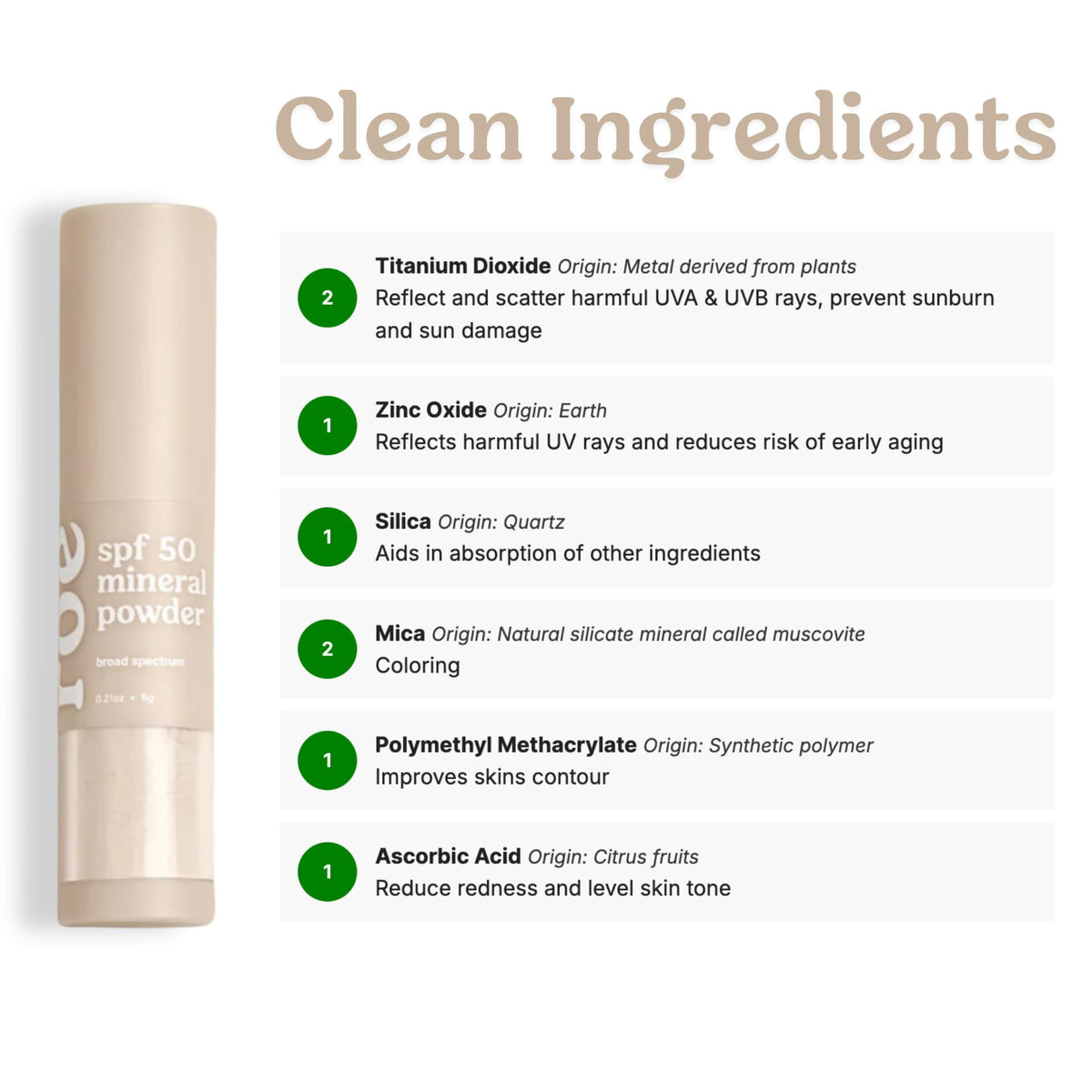 Roe Wellness SPF 50 Mineral Powder Sunscreen, Brush-On Face, Body & Scalp