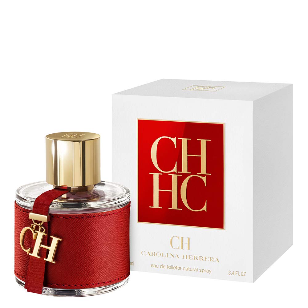 Carolina Herrera CH Women Eau de Toilette Spray, Fresh Floral Oriental, 3.4 Fl Oz