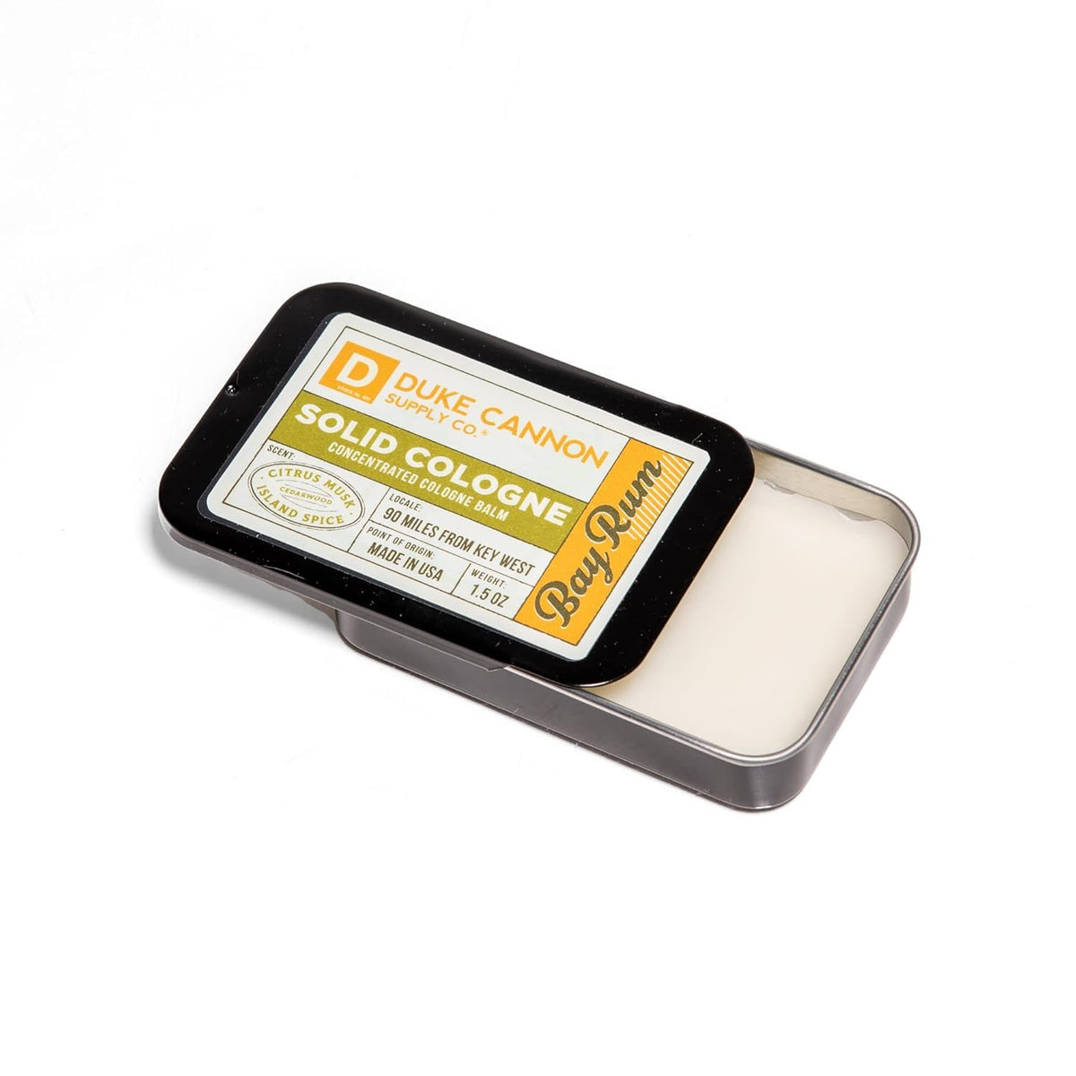 Duke Cannon Bay Rum Solid Cologne Balm for Men, 1.5 oz