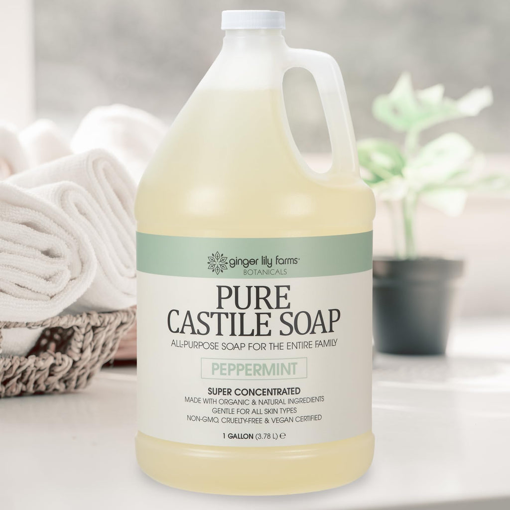 Ginger Lily Farms Botanicals Pure Castile Liquid Soap Refill, 128 Fl Oz