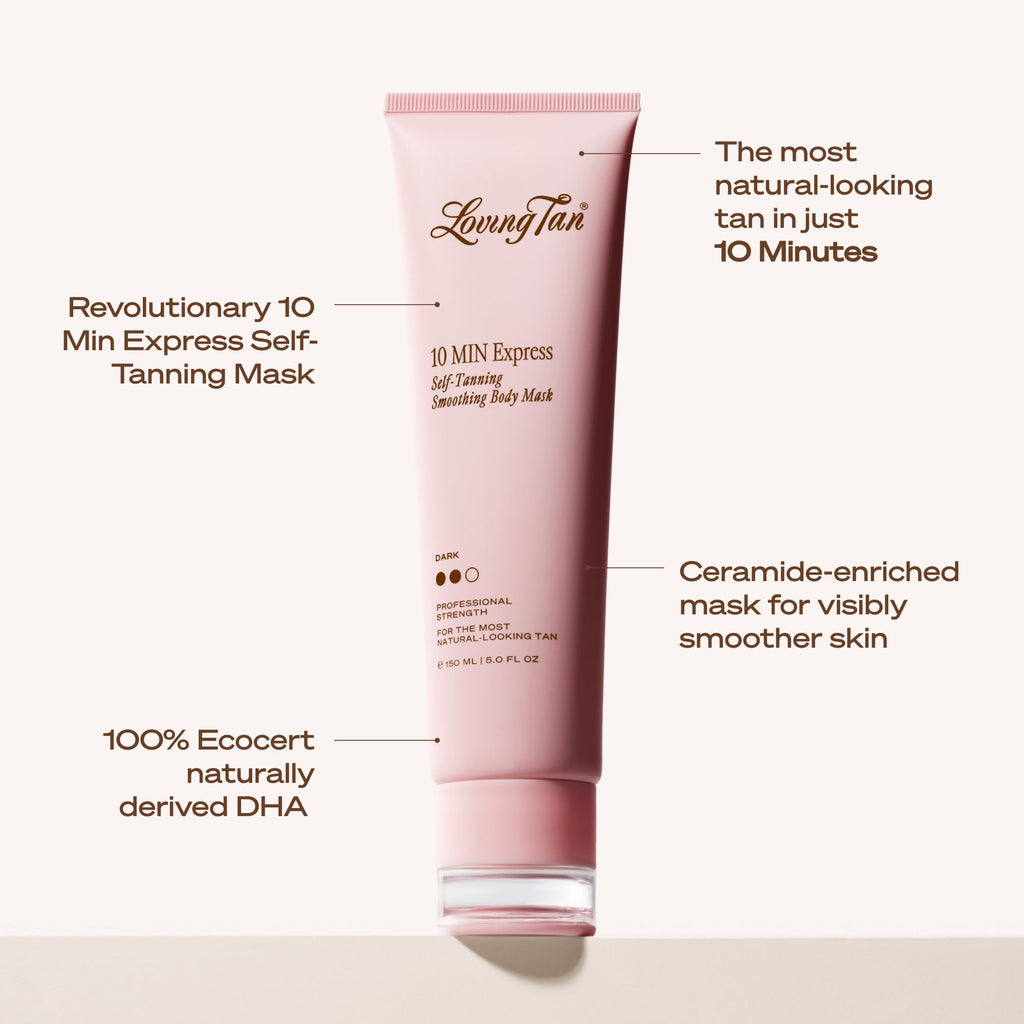 Loving Tan 10 Min Express Self Tanner Body Mask, Natural Bronze, 5 fl oz