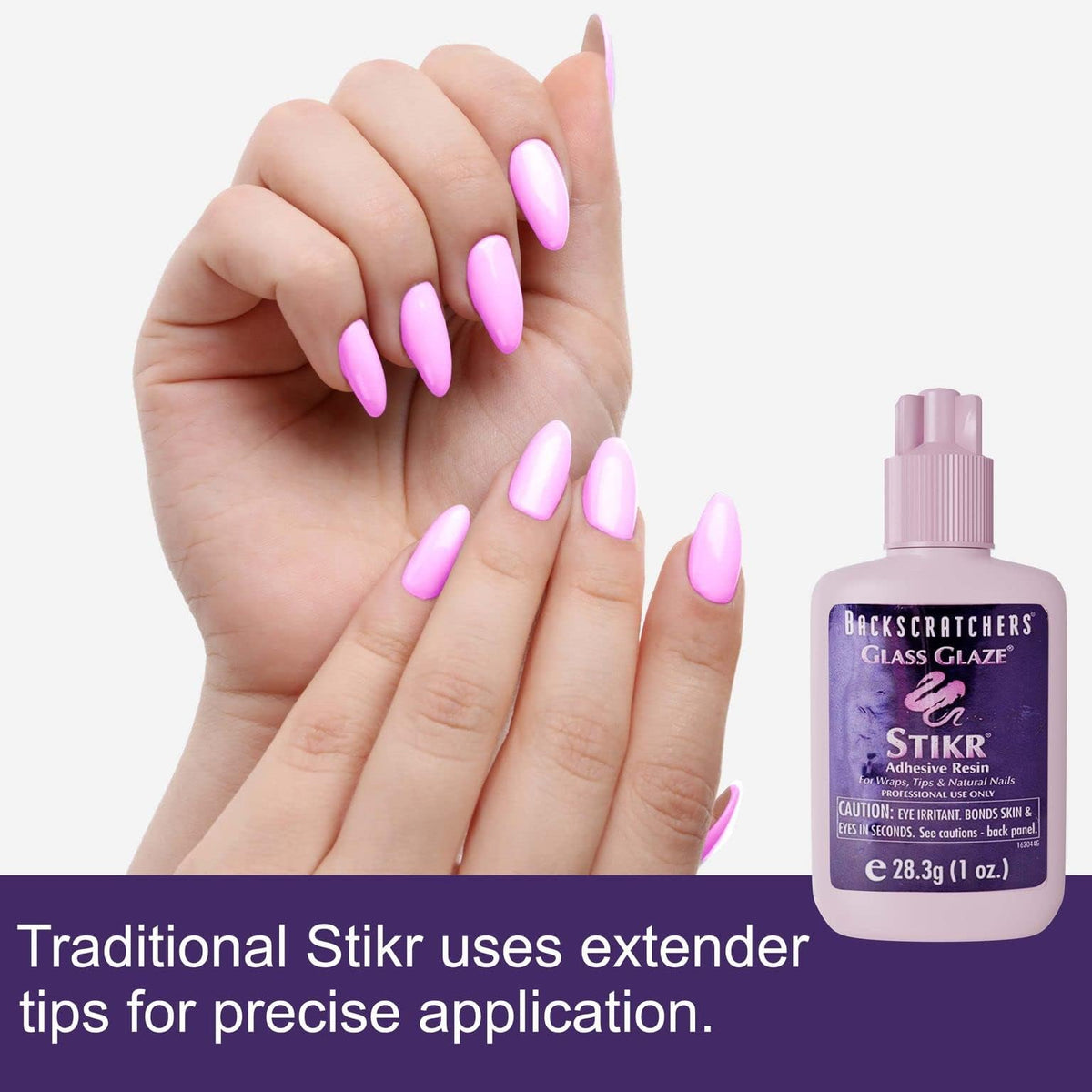 Backscratchers Glass Glaze Stikr Nail Adhesive Resin