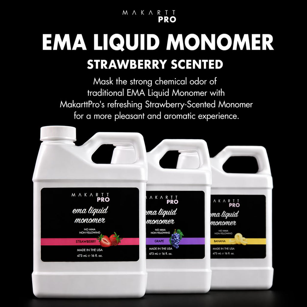 MakarttPro Strawberry EMA Acrylic Monomer Liquid, 16 Fl Oz