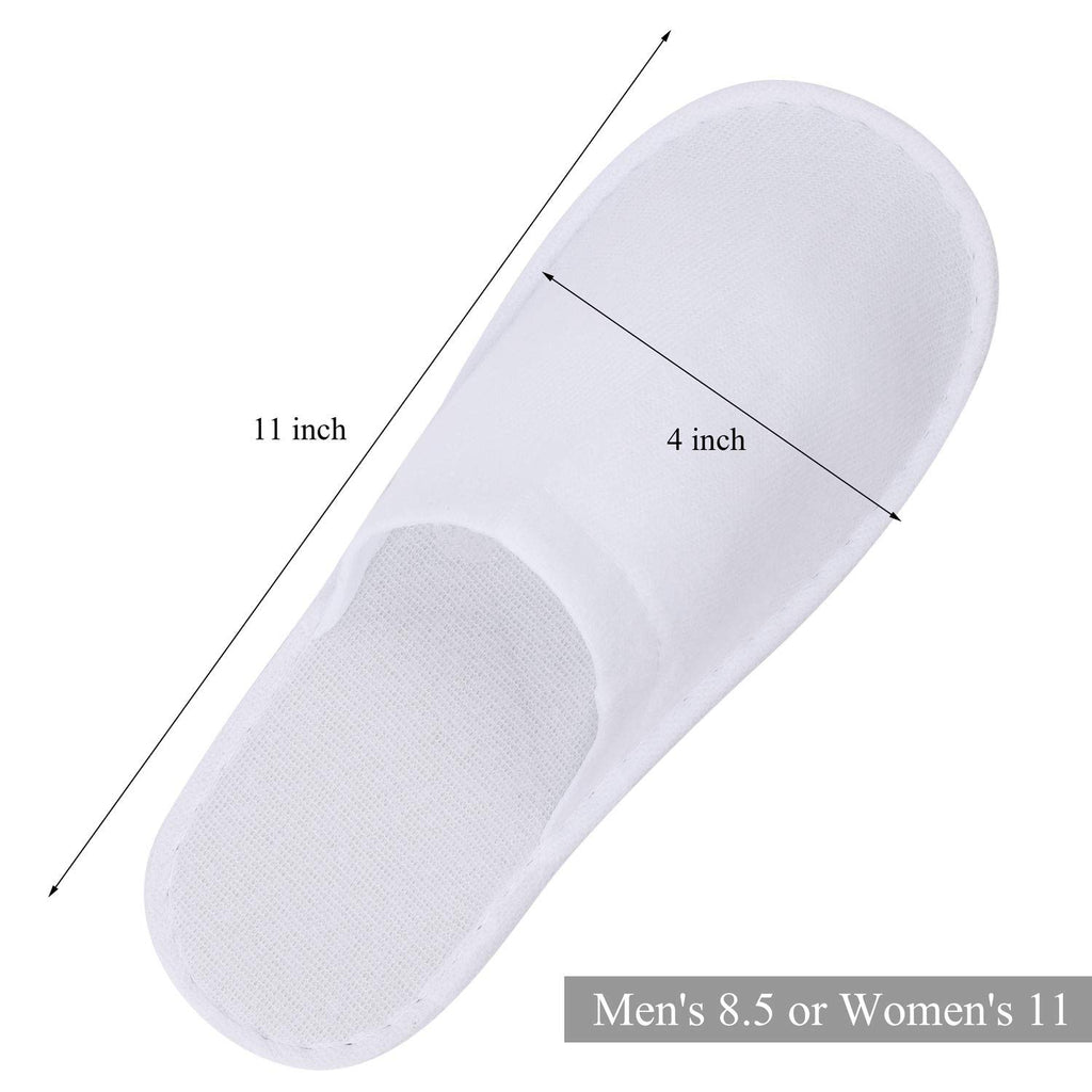 Tbestmax 24 Pairs Disposable Closed-Toe Spa Slippers