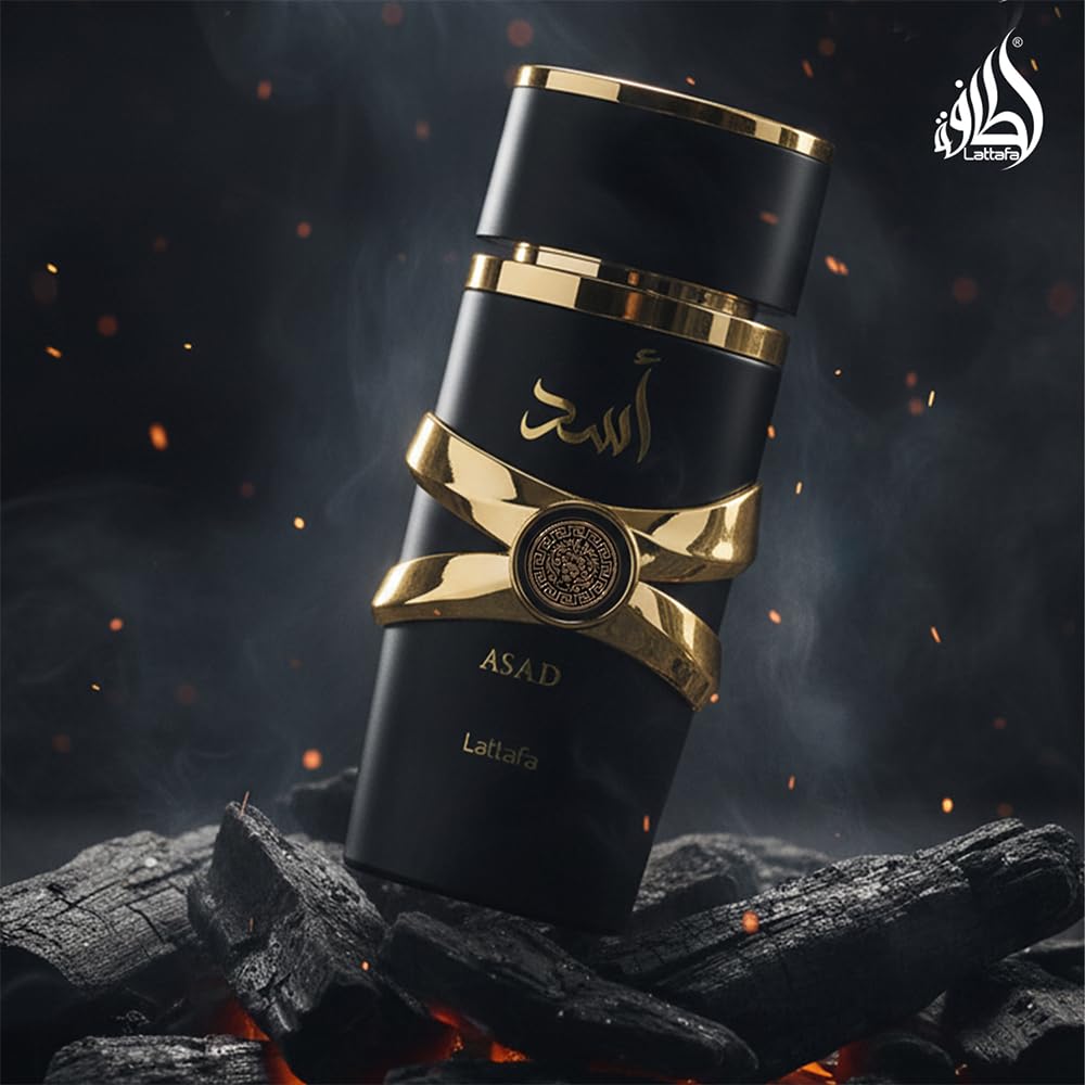 Lattafa Asad Eau de Parfum Spray, Oud and Musk Fragrance, 100 ml