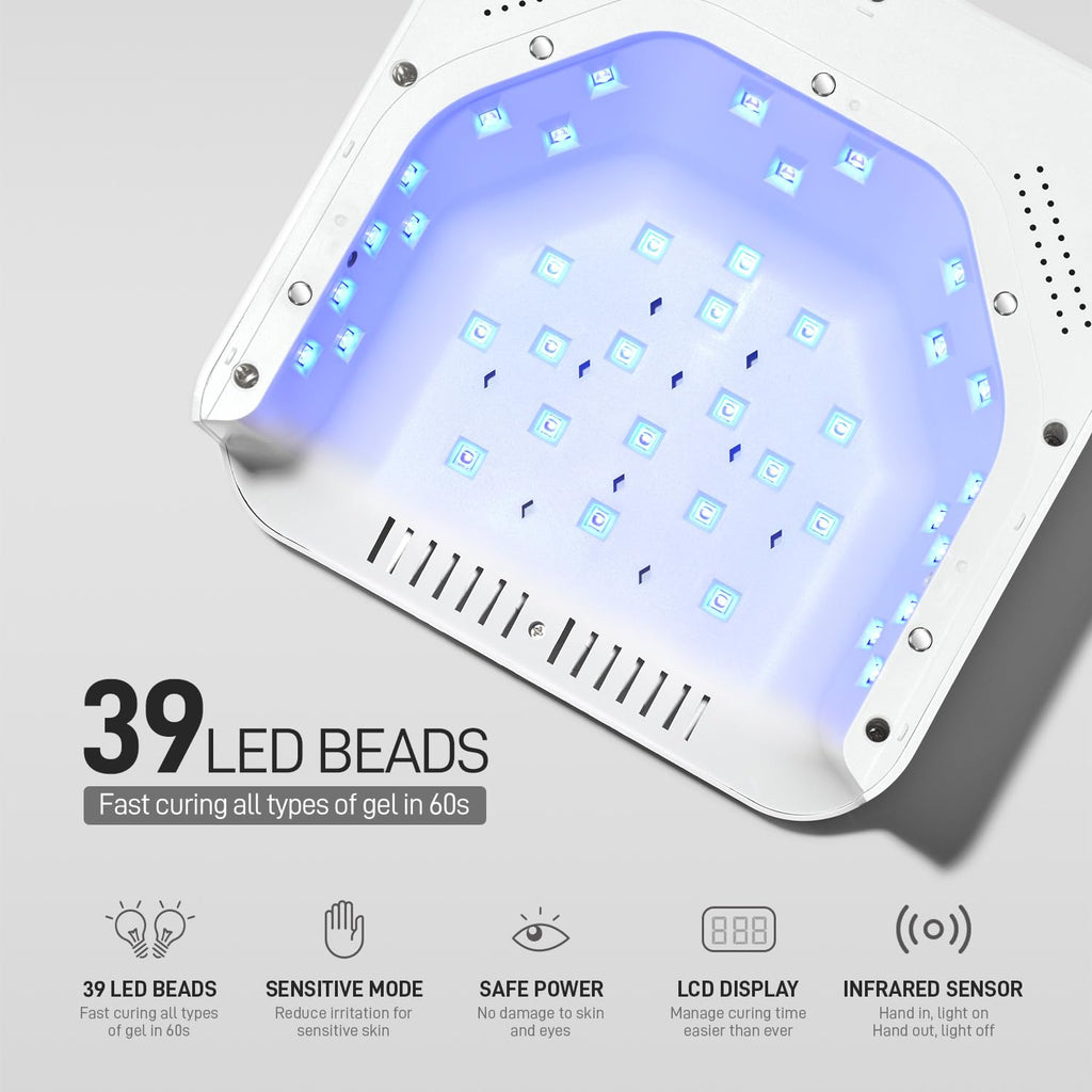 GAOY Cordless Rechargeable UV LED Nail Lamp for Gel Nails