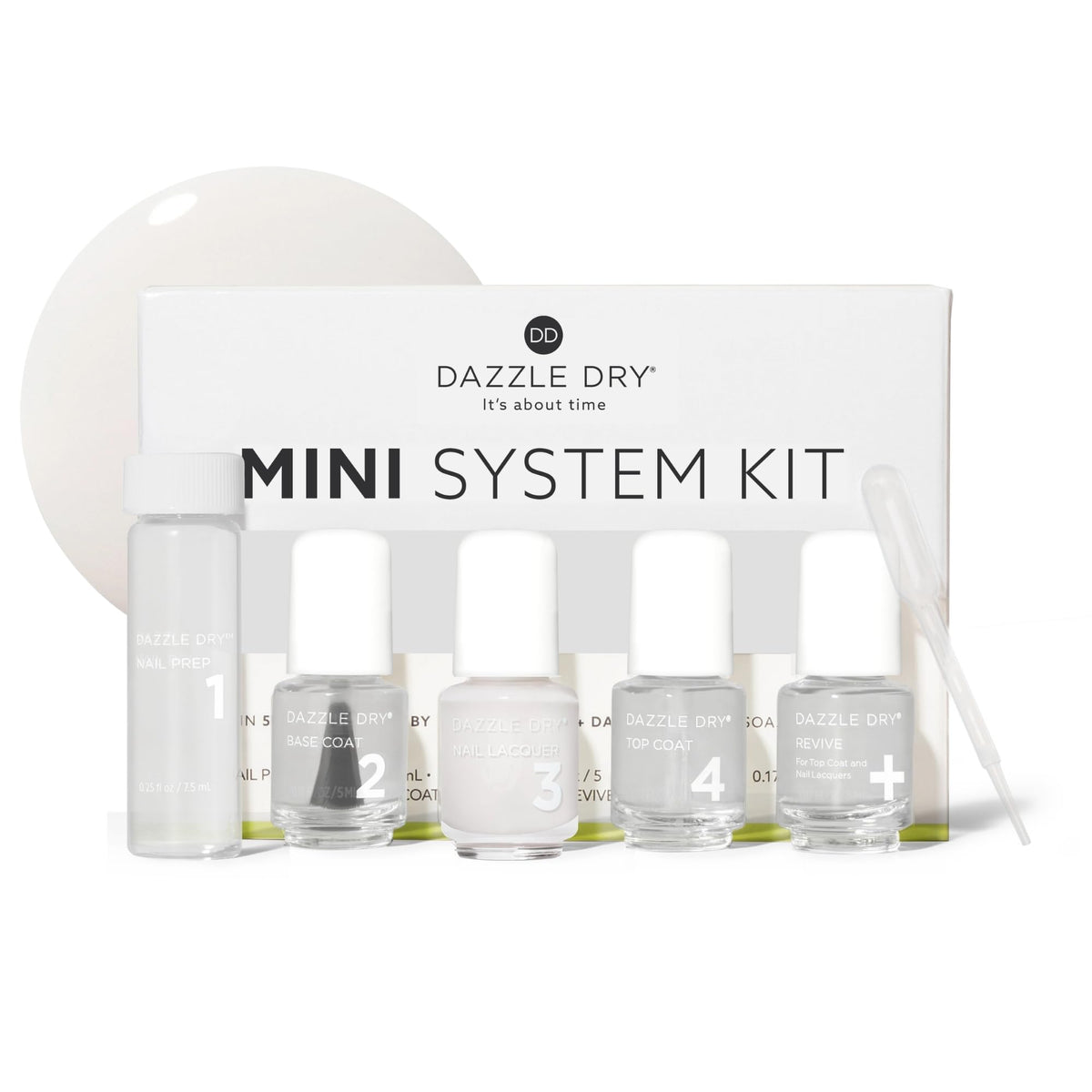 Dazzle Dry Mini Nail Kit, Alluring Charm 4-Step System, 5-Piece