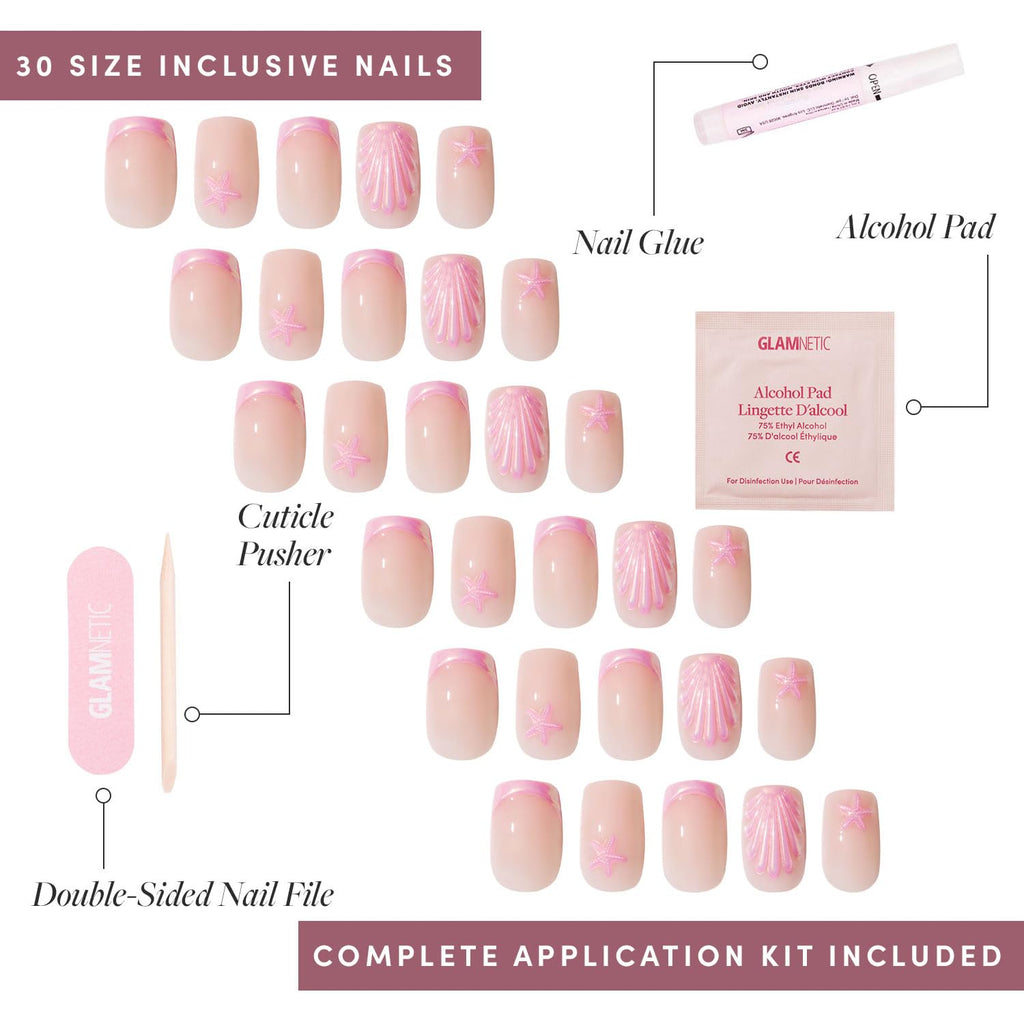 Glamnetic Press-On Nails Salon-Style Reusable Nail Kit